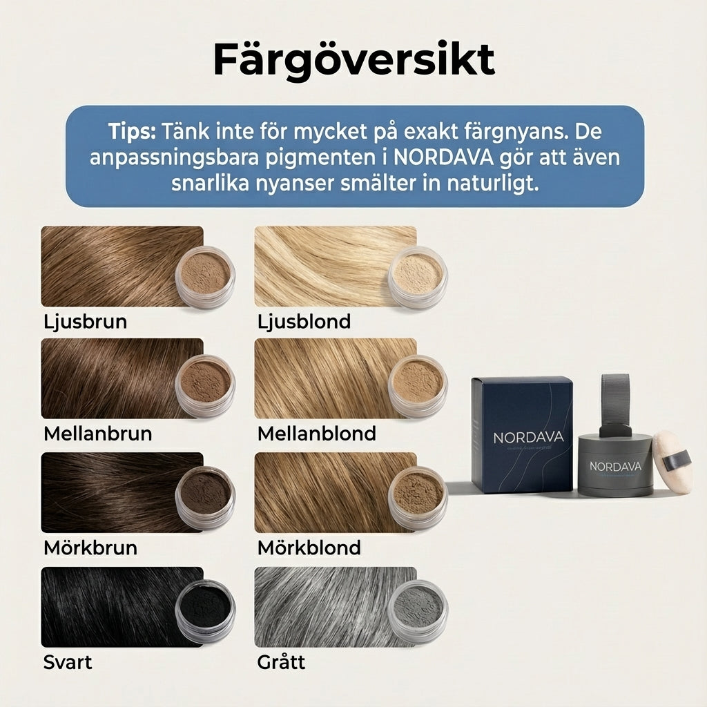 Döljande hårpuder för tunnhåriga